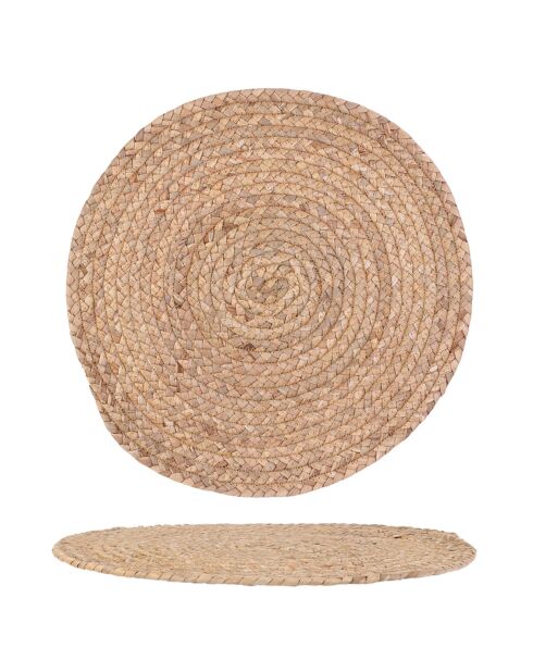 4 Sets de table tressé sable - D.38 cm