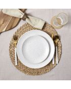 4 manteles individuales tejidos de arena - D.38 cm