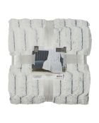 Plaid carreaux imitation fourrure XXL gris clair - 140x204 cm