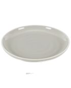 6 platos de gres bicolor/gris - D.20,5 cm