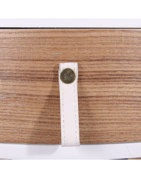 Table de Chevet Nora blanche - D.35x46.5 cm