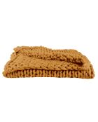 Plaid grosse maille chunky jaune - 150x120 cm