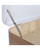 Table de Chevet Elin beige/blanc - 40x30x52.30 cm