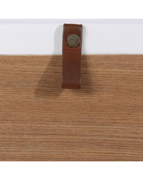 Table de Chevet Elin beige/blanc - 40x30x52.30 cm