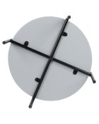 Table d'appoint coffre bois à motif grise - 35x35x35 cm