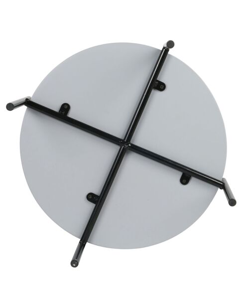 Table d'appoint coffre bois à motif grise - 35x35x35 cm