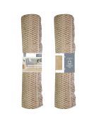 Alfombra de arpillera con flecos marrones - 120x170 cm