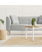 Alfombra de arpillera con flecos marrones - 120x170 cm