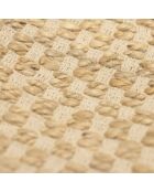 Alfombra de arpillera con flecos marrones - 120x170 cm