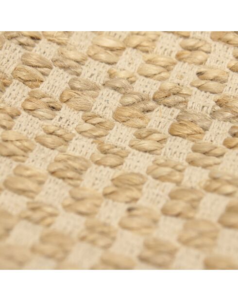Tapis en toile de jute avec franges marron - 120x170 cm