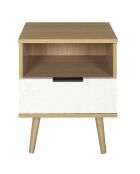 Table de chevet Sven blanche - 35x40x49 cm