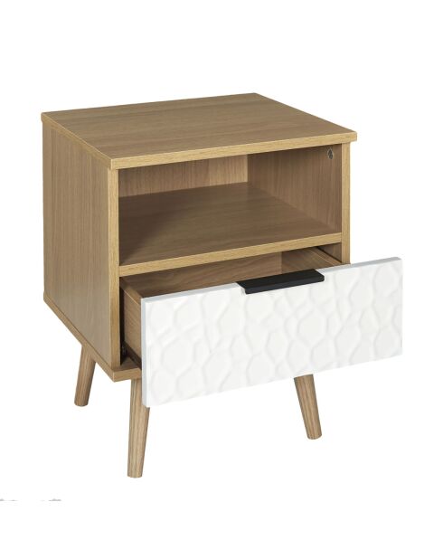 Table de chevet Sven blanche - 35x40x49 cm