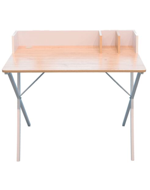 Bureau Brice blanc/marron - 90x50x84 cm