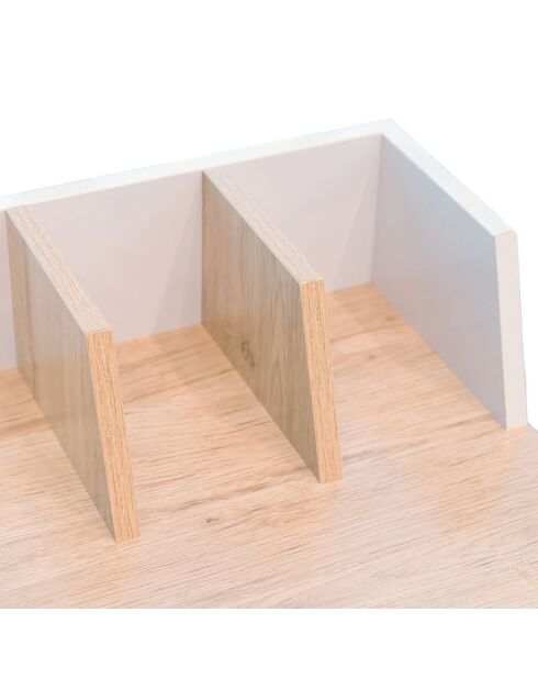 Bureau Brice blanc/marron - 90x50x84 cm