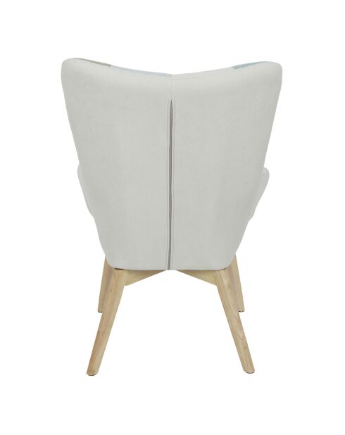 Fauteuil Helsinki patchwork bleu - 66x72x99.5 cm