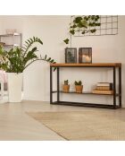 Alfombra de arpillera con flecos marrones - 120x170 cm