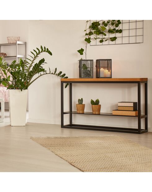 Tapis en toile de jute avec franges marron - 120x170 cm