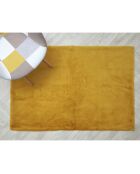 Tapis imitation fourrure fin jaune - 170x120 cm