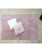 Tapis imitation fourrure fin rose - 110x60 cm