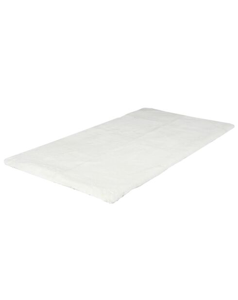 Tapis imitation fourrure fin beige - 110x60 cm