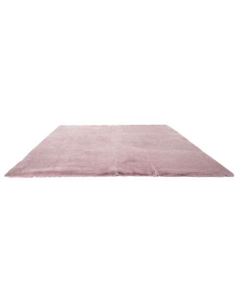Tapis imitation fourrure fin rose - 170x120 cm
