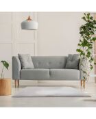 Tapis imitation fourrure fin beige - 170x120 cm