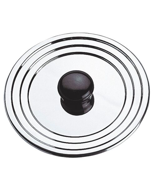 Universeller grauer Edelstahldeckel - D.16/18/20 cm