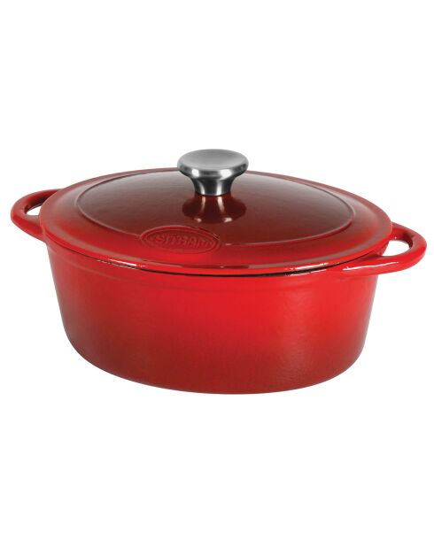 Cocotte Tradifonte induction rouge - 36x28x14 cm