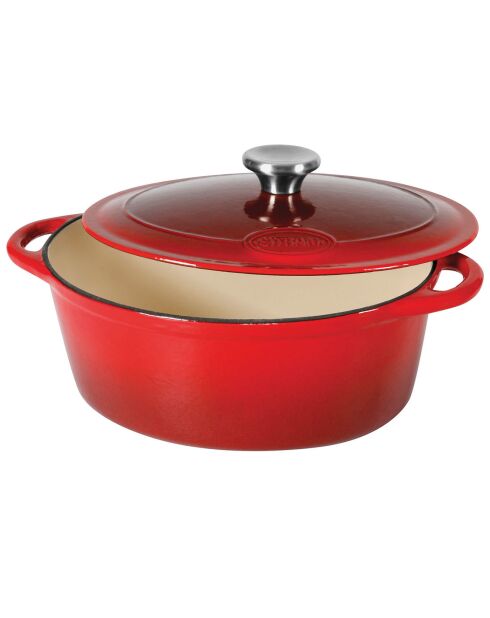 Cocotte Tradifonte induction rouge - 36x28x14 cm