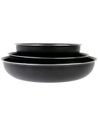 Batterie de cuisine induction noire - 10 pièces