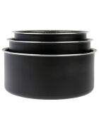 Batterie de cuisine induction noire - 10 pièces