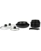 Batterie de cuisine induction noire - 10 pièces