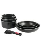 Batterie de cuisine Agile induction noire - 7 pièces