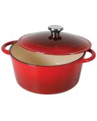 Cocotte Tradifonte induction rouge - 24x12 cm