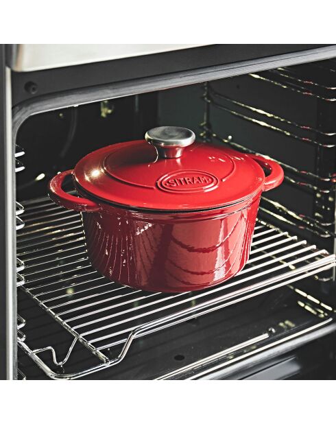 Cocotte Tradifonte induction rouge - 24x12 cm