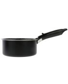 3 Casseroles induction et un manche noires - D.16/18/20 cm