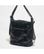 Sac porté épaule en Cuir Clara noir - 34x32x14 cm