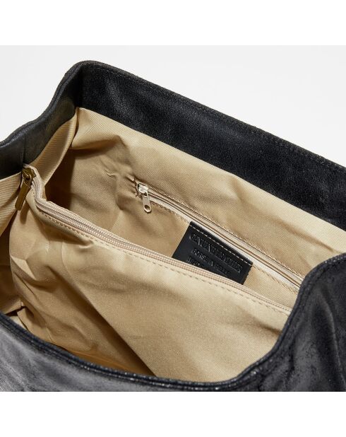 Sac à main en Cuir Tina noir - 25x38x14 cm
