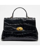 Sac à main en Cuir Lisa noir - 25x38x14 cm