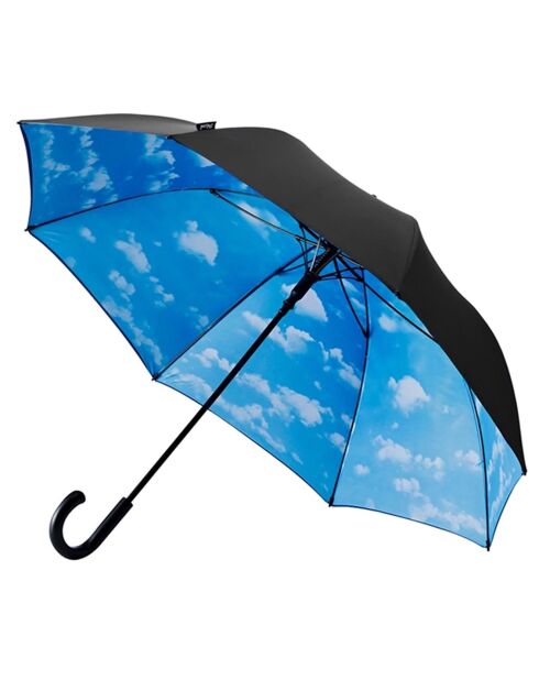 Glockenschirm - Schwarz/Blau mit automatischer Öffnung