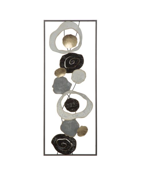 Décoration murale en métal Dixy multicolore - 74x28.5 cm