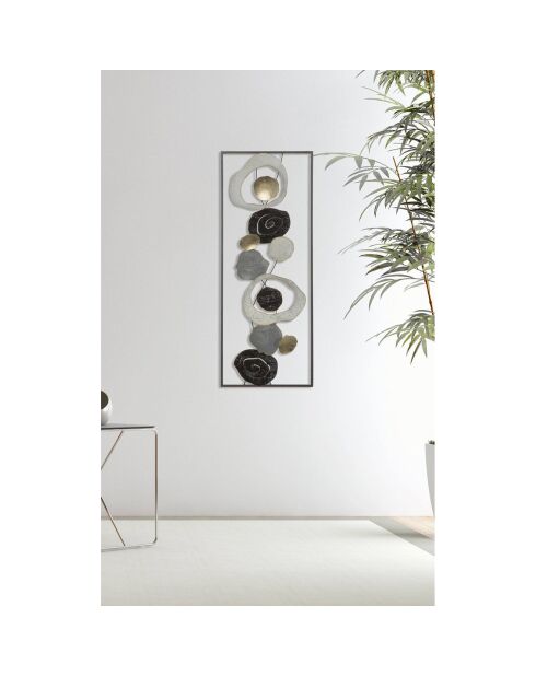 Dixy Wanddekoration aus Metall, mehrfarbig, 74 x 28,5 cm