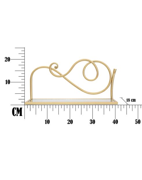 2 gouden nachtkastjes - 20,5x41,5x18 cm