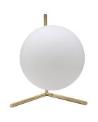 Lampe de table Glamy Low blanc/doré - D.25x27 cm