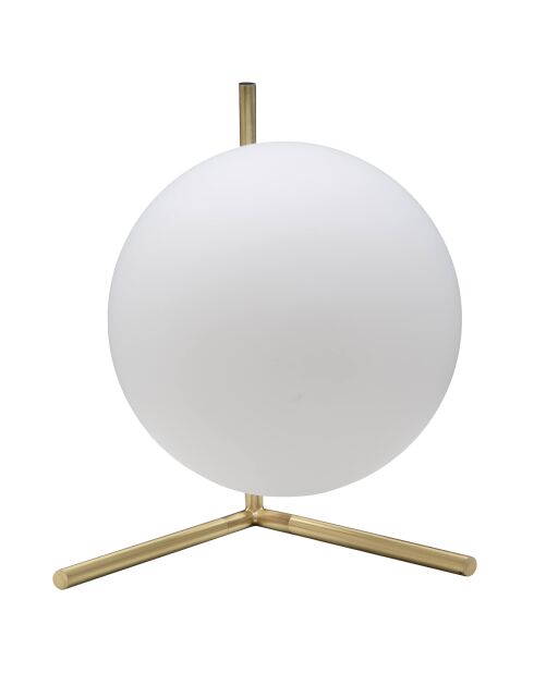 Glamy Low wit/gouden tafellamp - D.25x27 cm