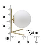 Lampe de table Glamy Low blanc/doré - D.25x27 cm