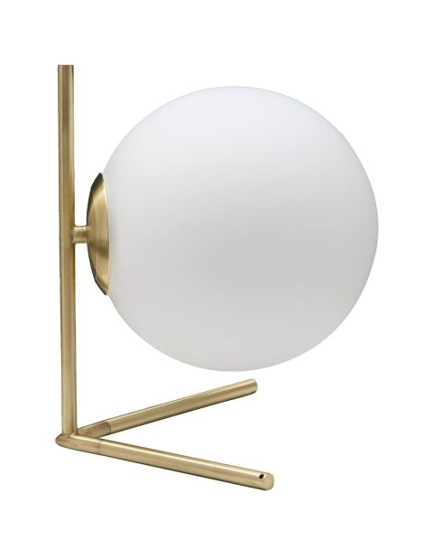 Glamy Low wit/gouden tafellamp - D.25x27 cm