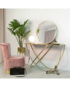 Lampe de table Glamy Low blanc/doré - D.25x27 cm