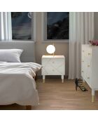 Lampe de table Glamy Low blanc/doré - D.25x27 cm