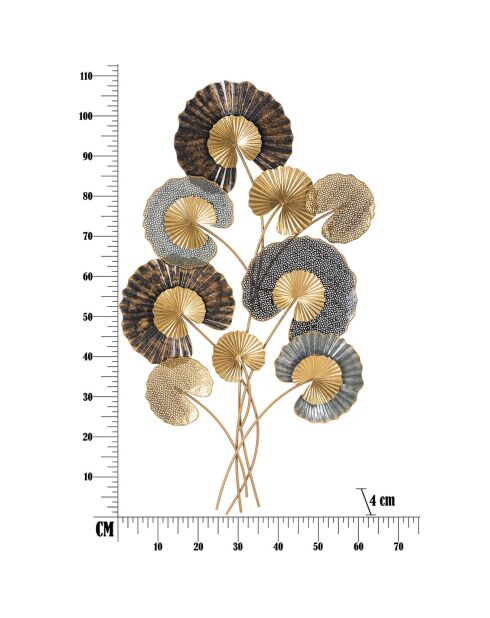 Web C Wanddekoration aus Metall, mehrfarbig, 109,5 x 63,5 cm